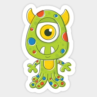 One-eyed Alien Monster Sticker